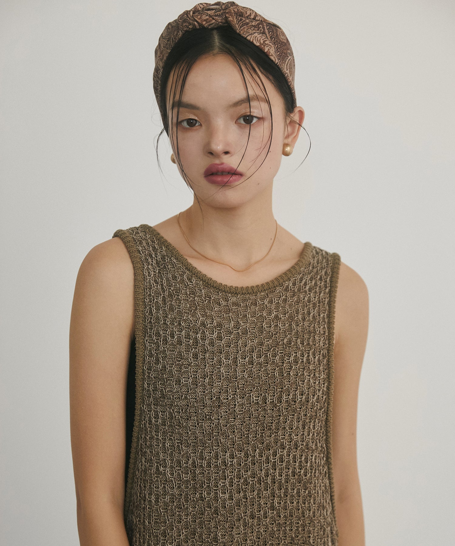 PATTERN KNITTING 2WAY ONE-PIECE