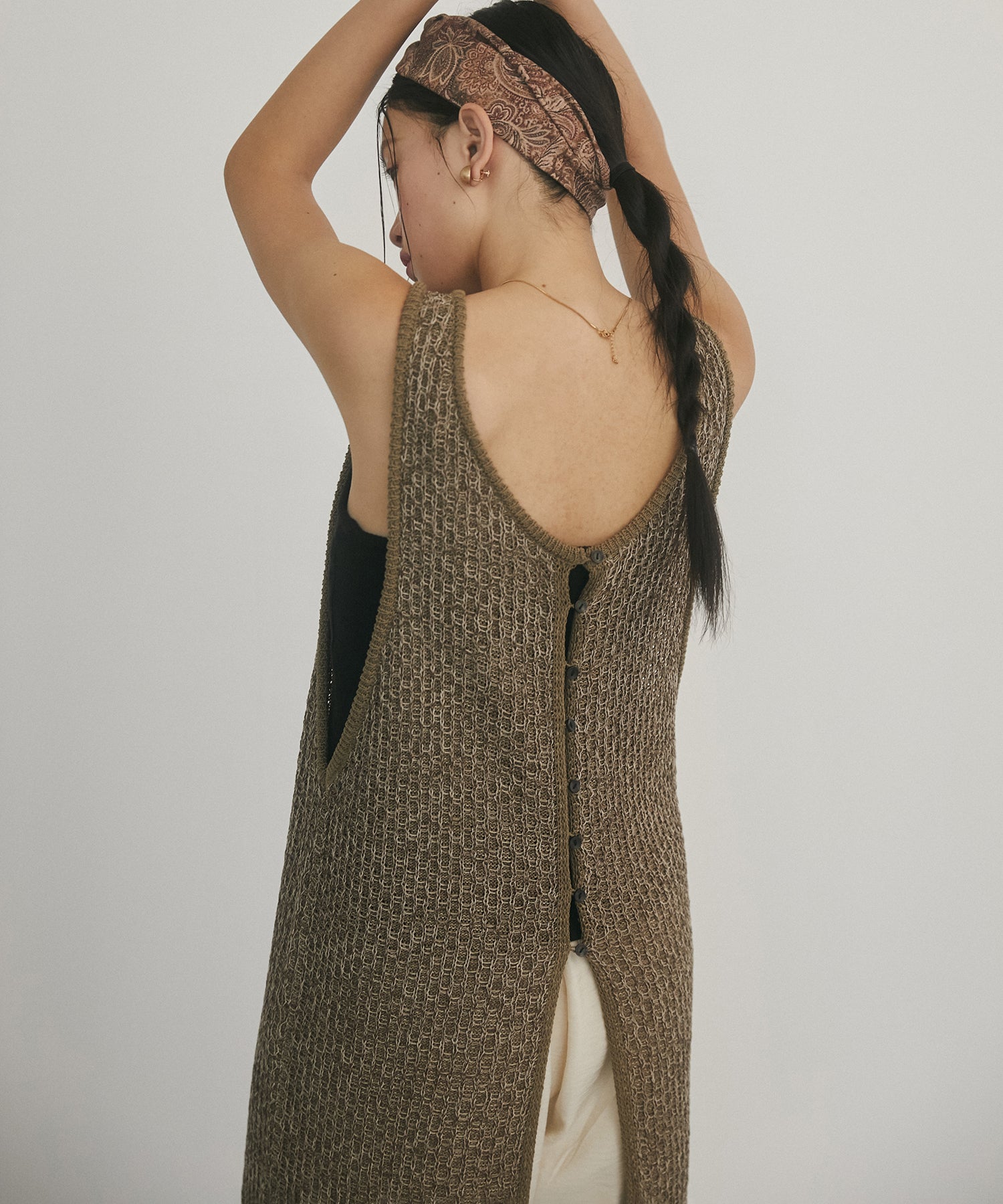 PATTERN KNITTING 2WAY ONE-PIECE