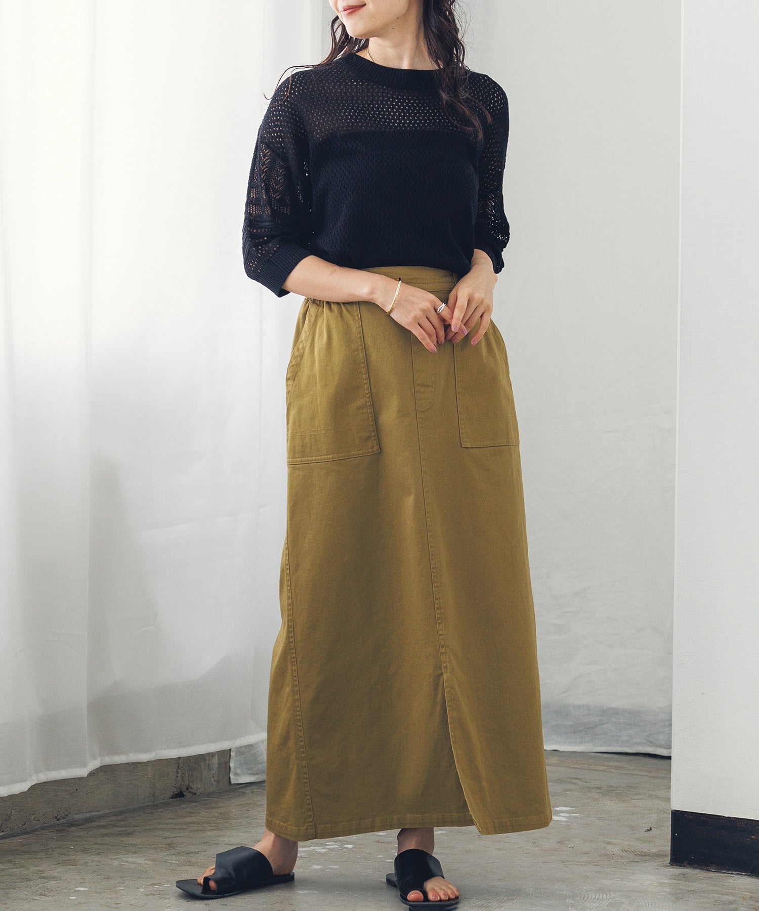 ストレッチ ベイカースカート