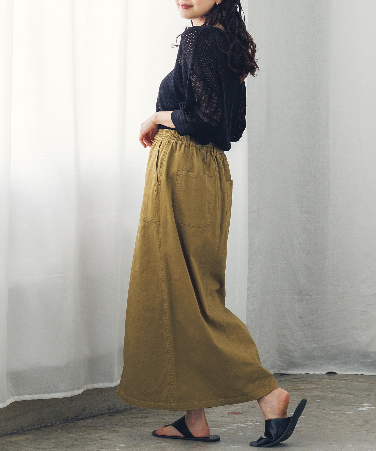 ストレッチ ベイカースカート