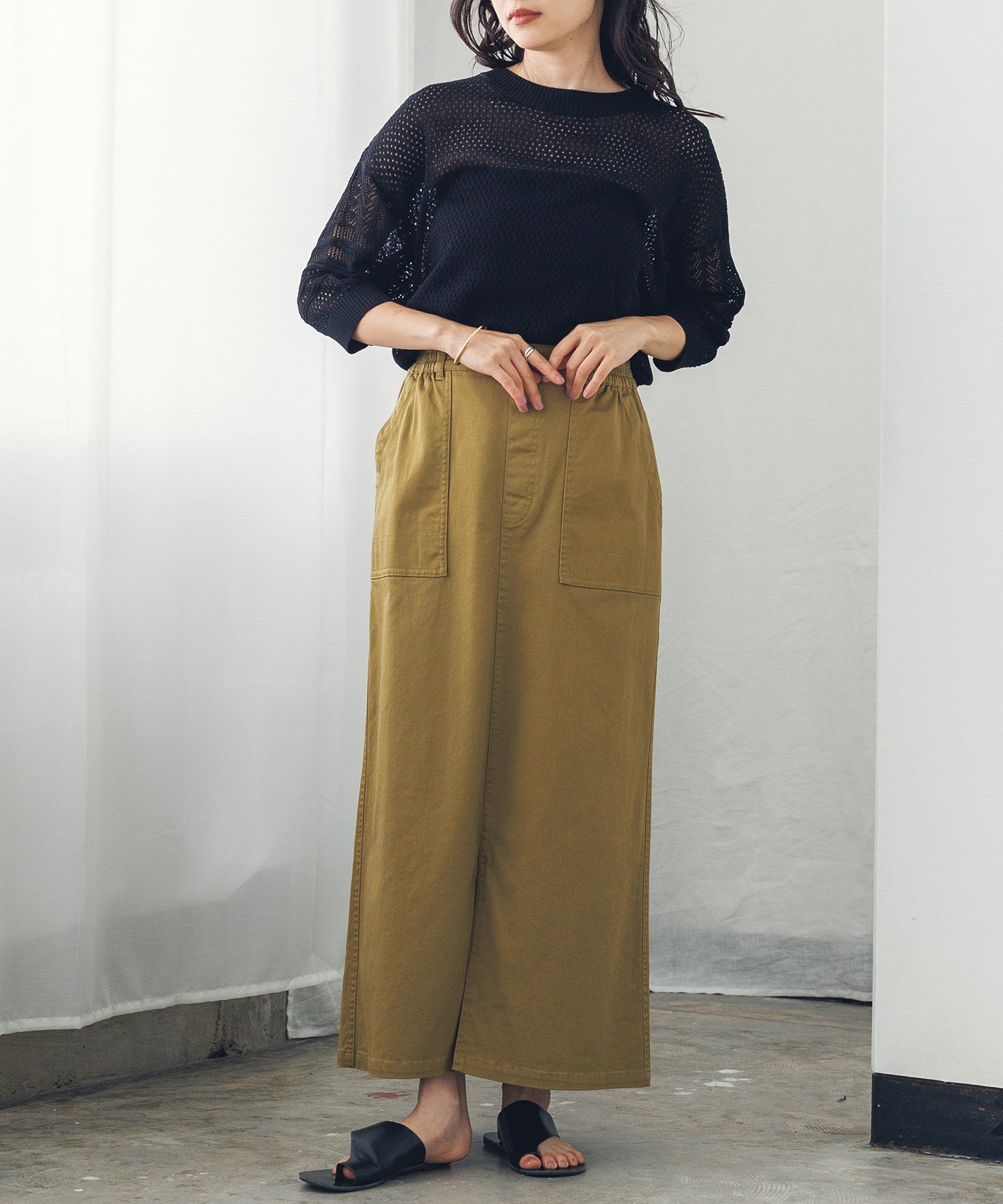 ストレッチ ベイカースカート