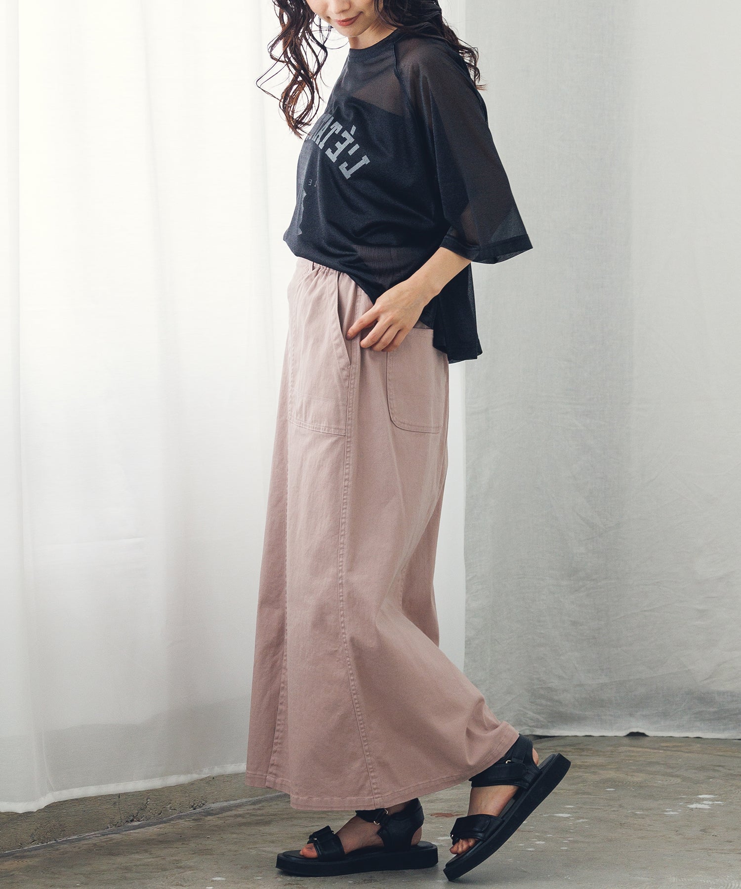 ストレッチ ベイカースカート