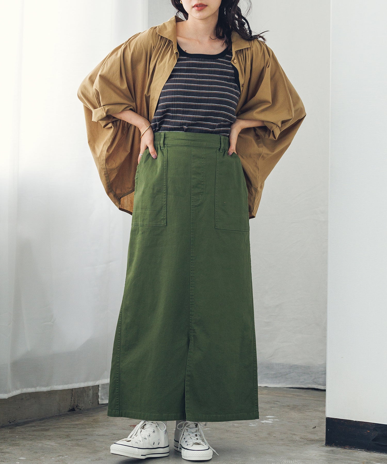 ストレッチ ベイカースカート