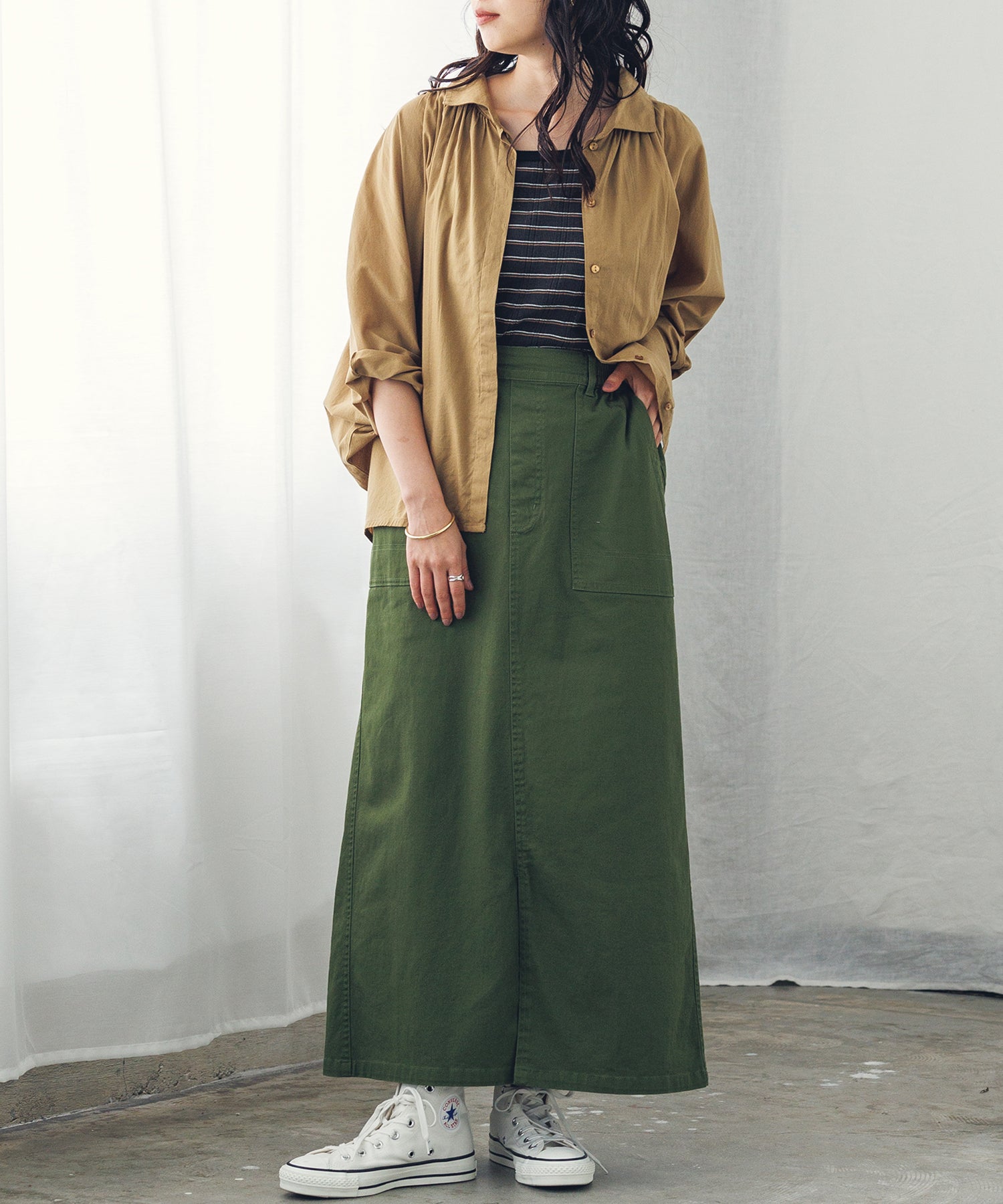 ストレッチ ベイカースカート