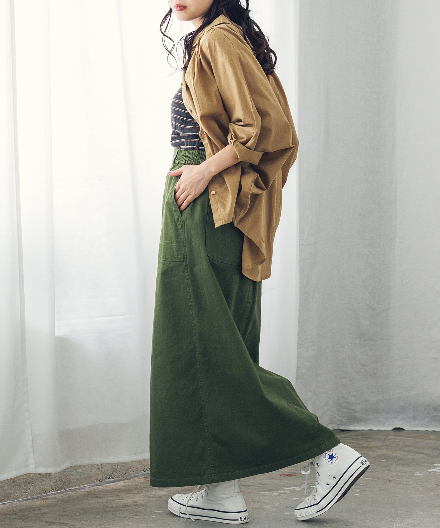 ストレッチ ベイカースカート