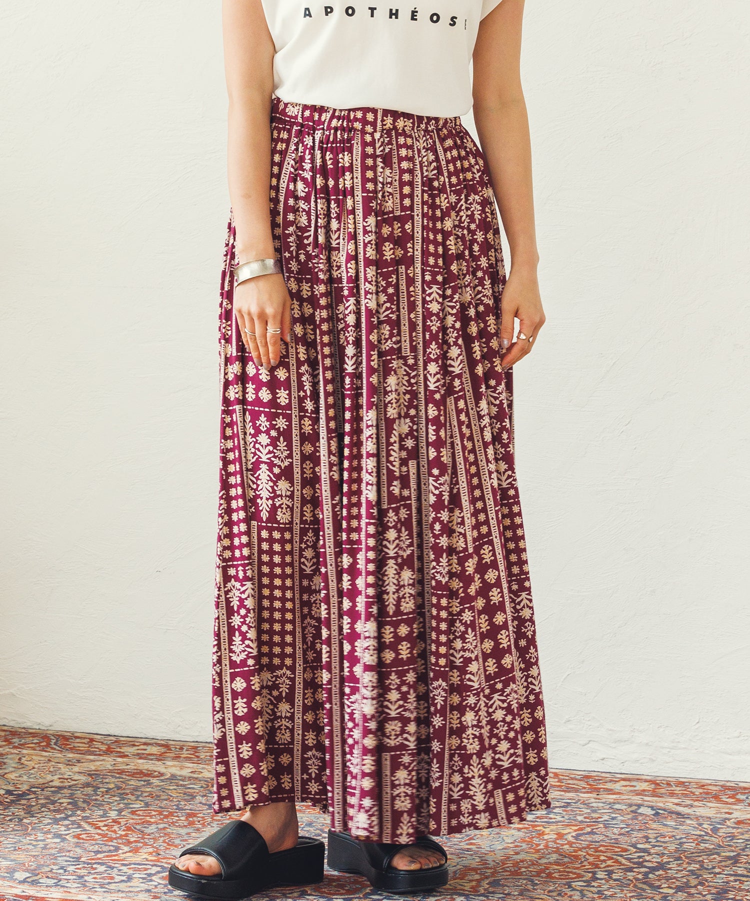 プリントフレアスカート