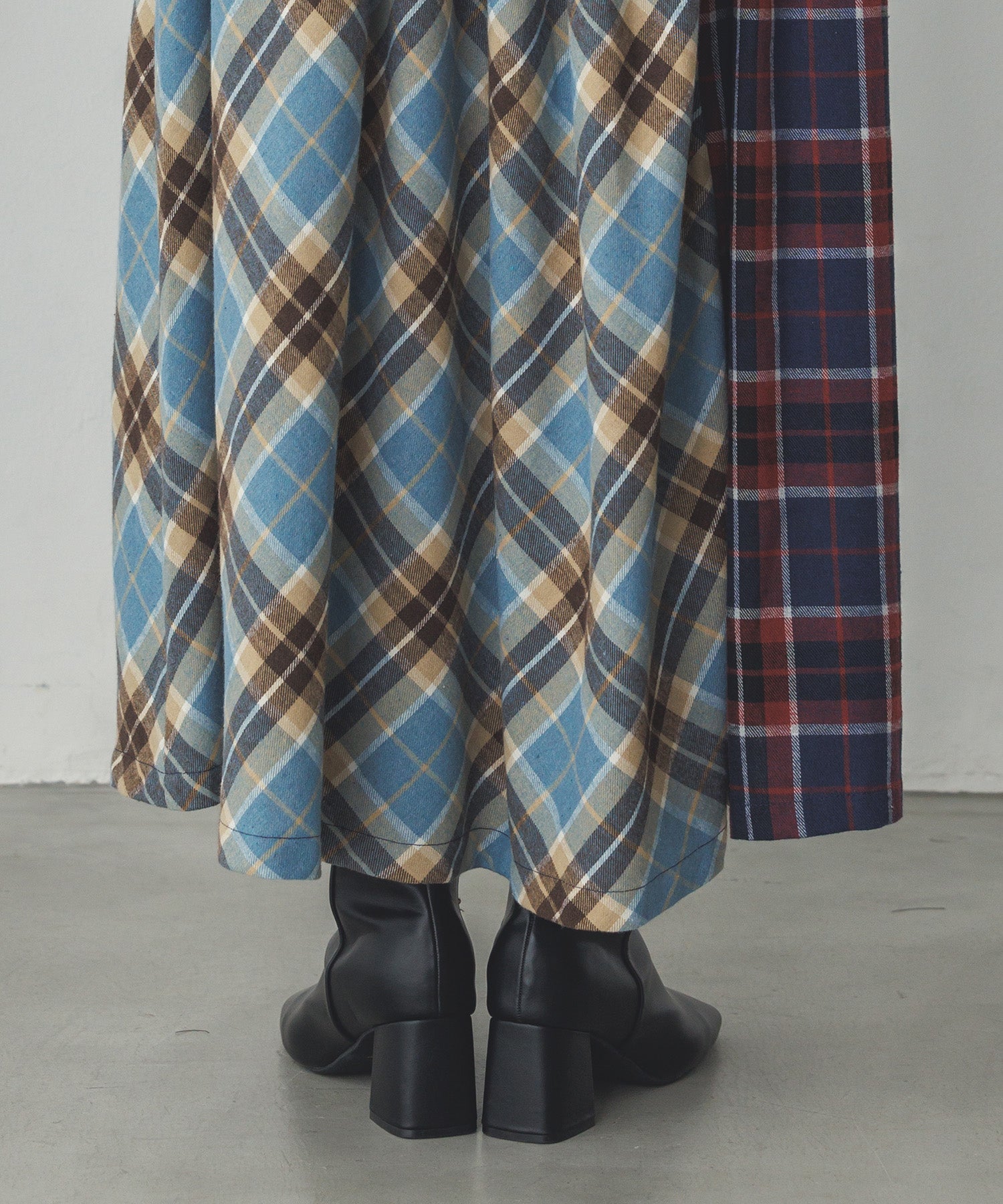 ネルチェックギャザースカート