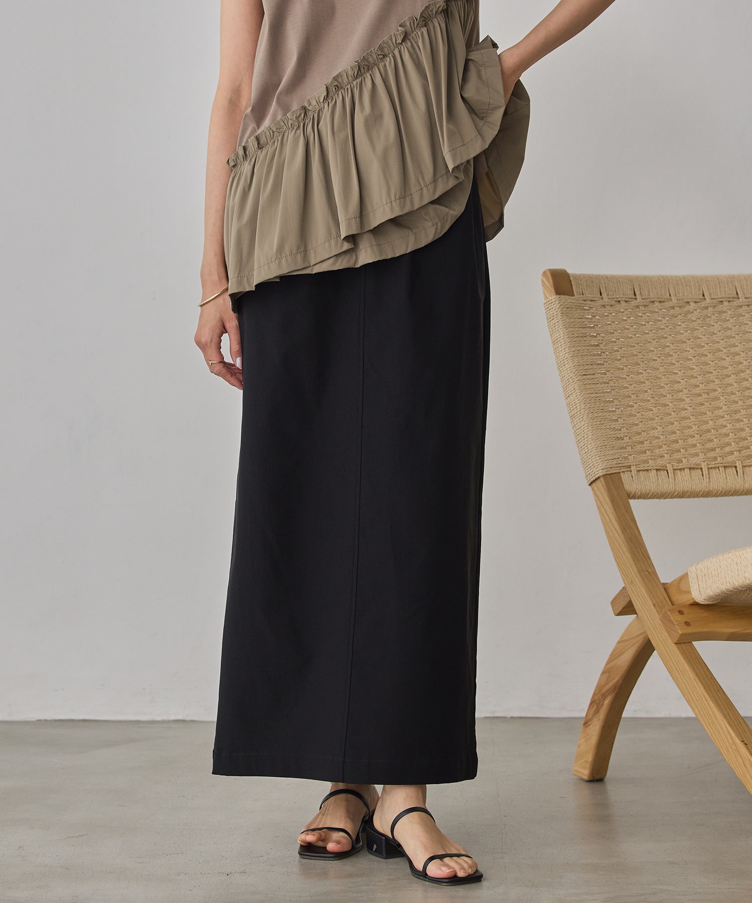 STRETCH] 2WAY STRETCH BARILAC TIGHT SKIRT