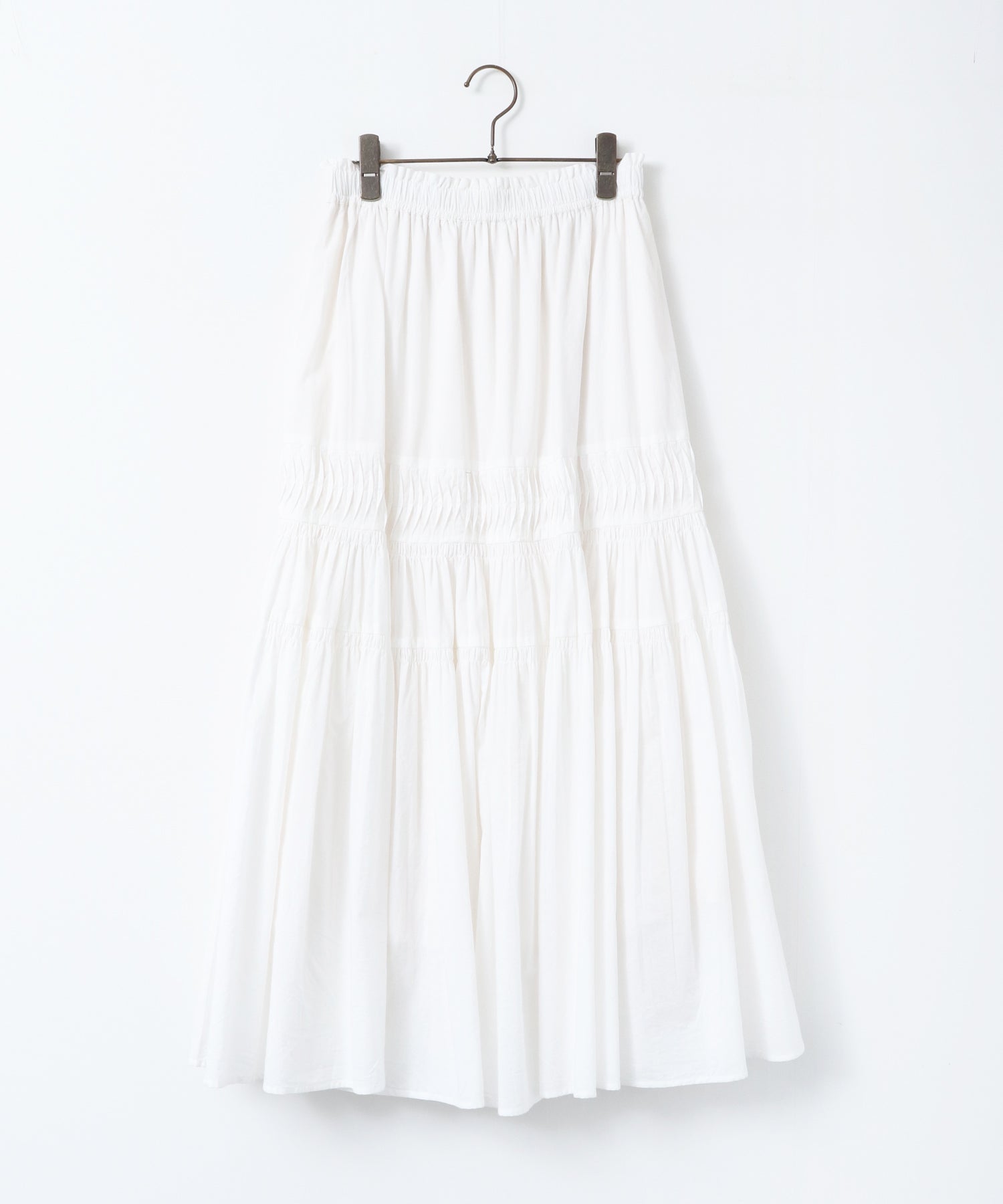 COTTON TUCK GATHER SKIRT