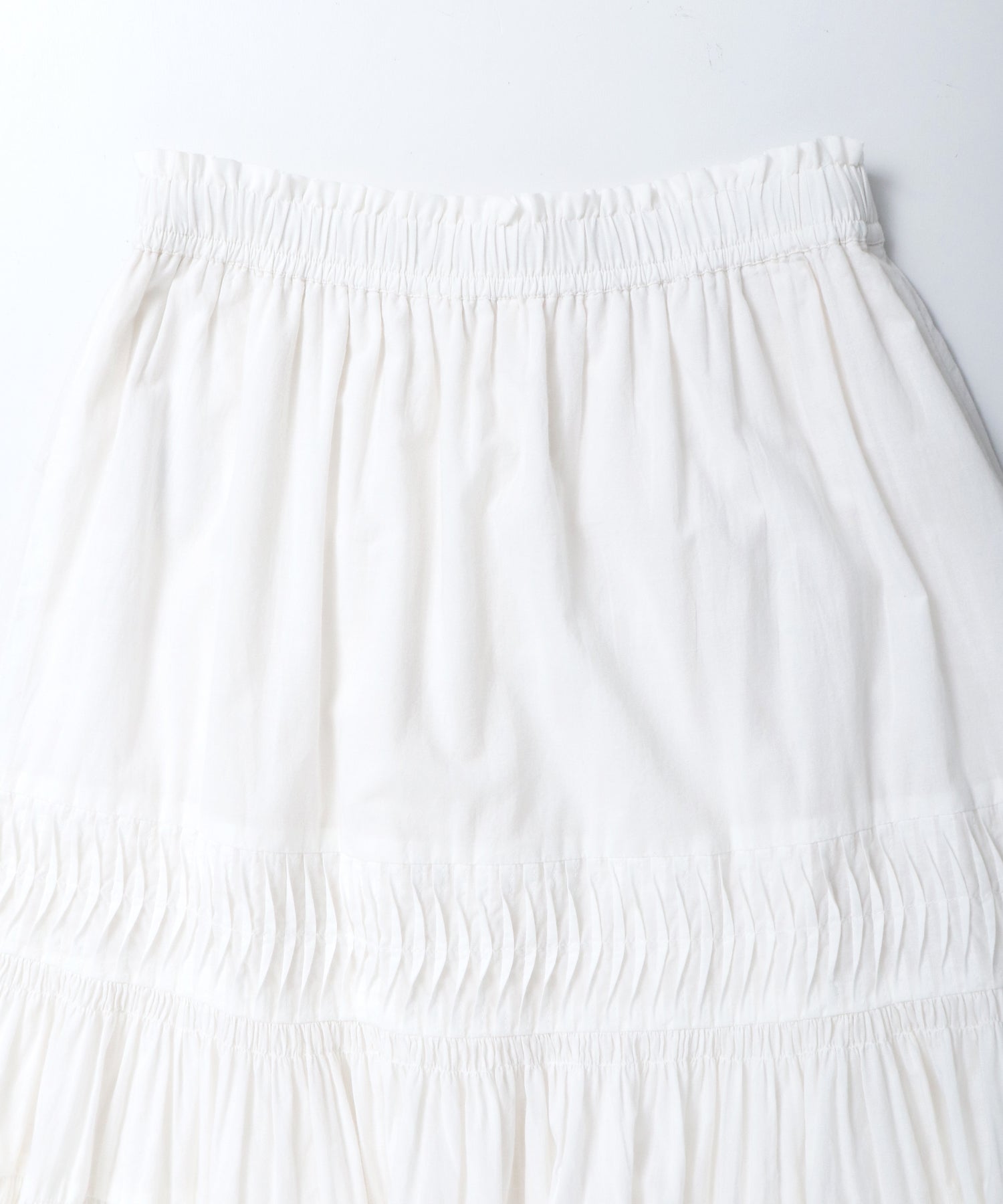COTTON TUCK GATHER SKIRT