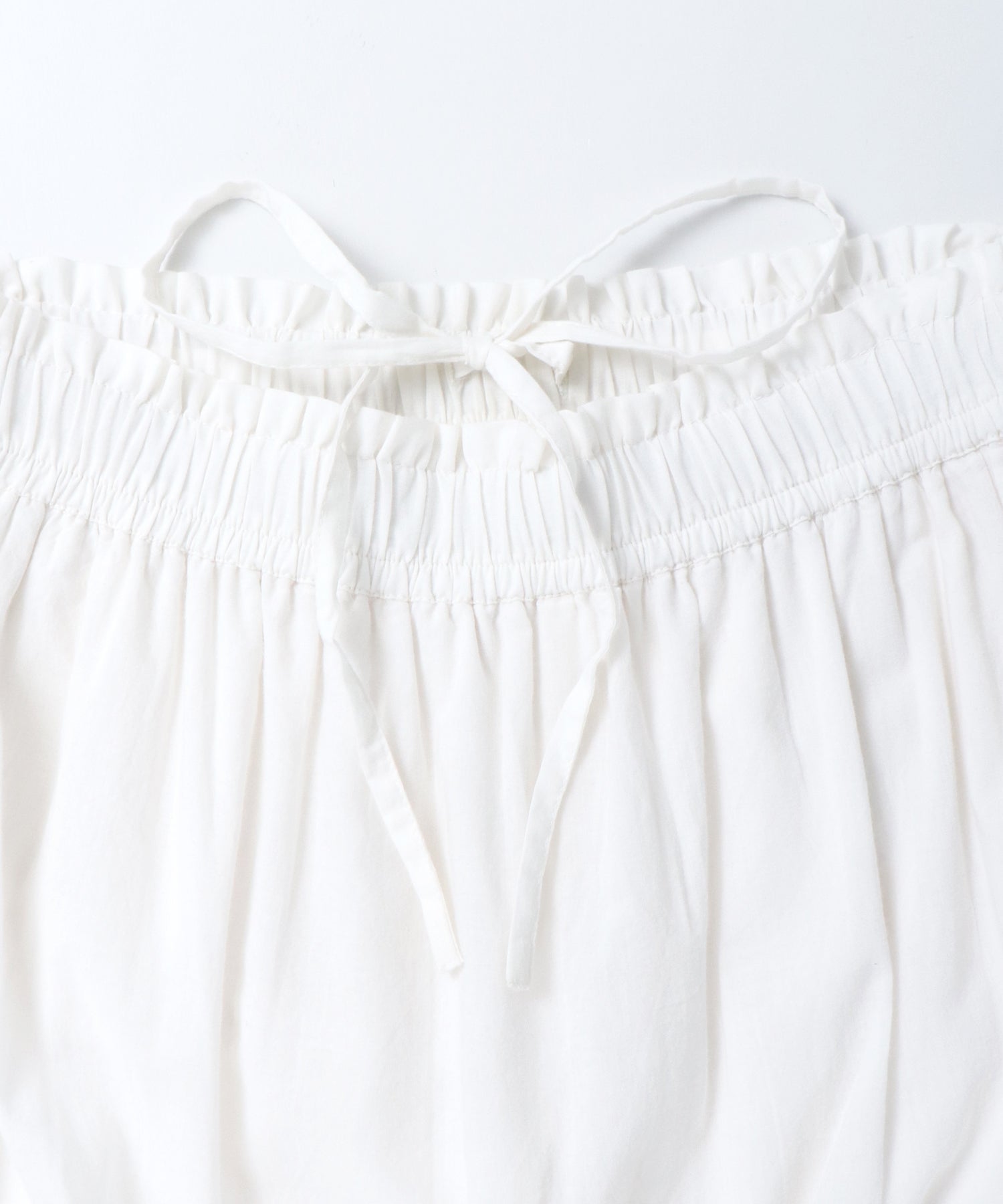 COTTON TUCK GATHER SKIRT