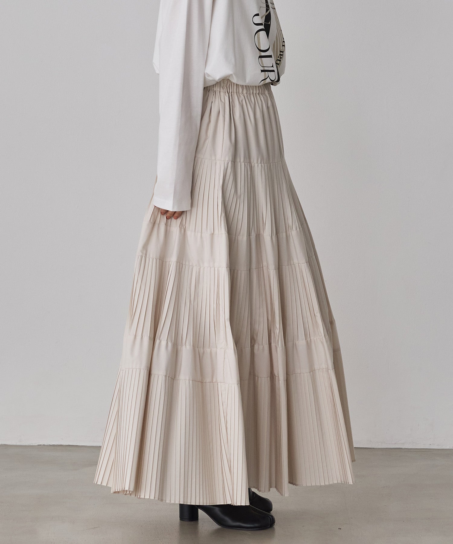 【新色追加】プリーツティアードスカート