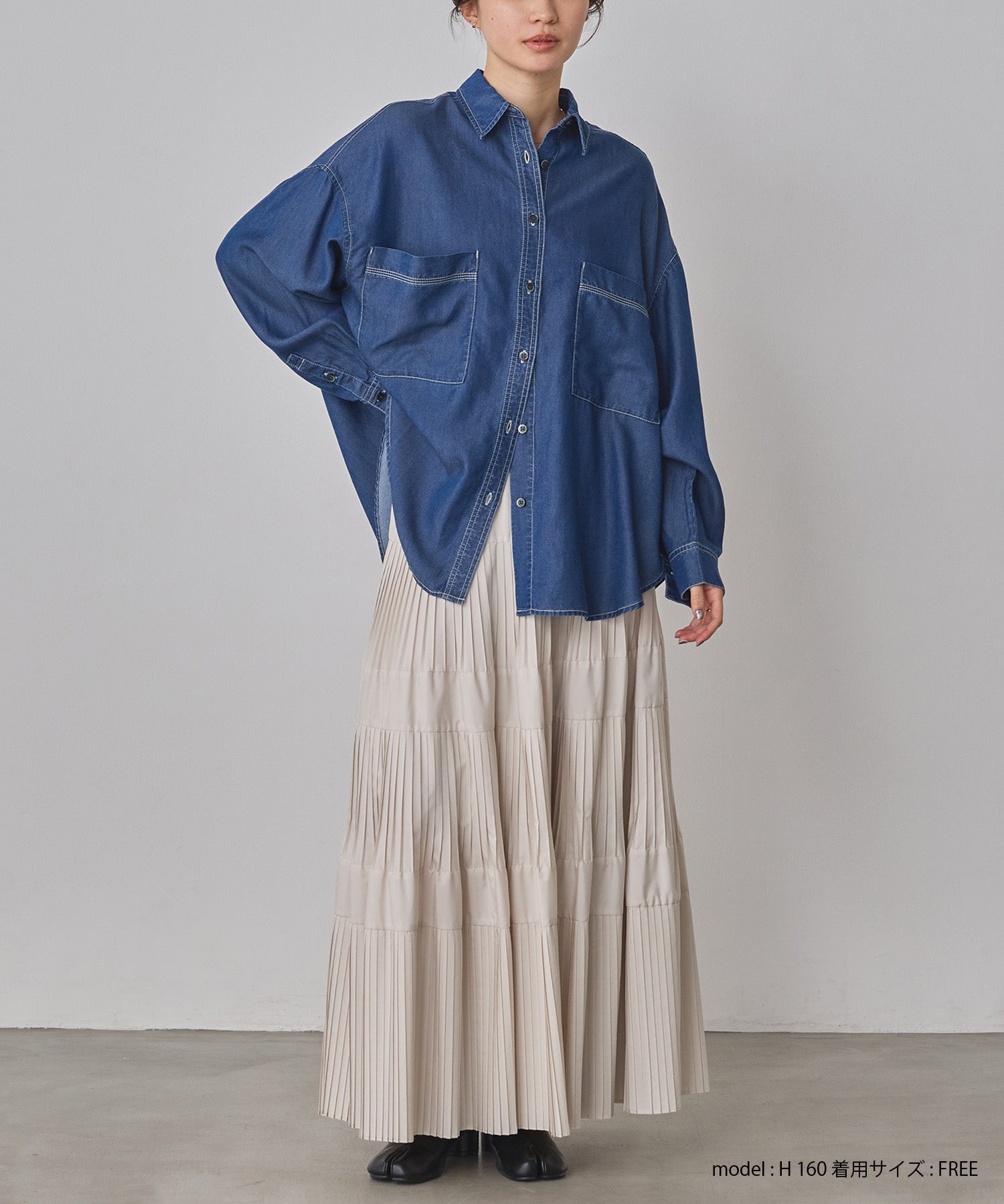 【新色追加】プリーツティアードスカート