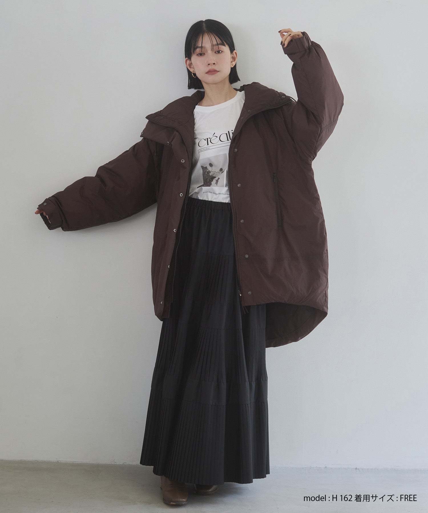 【新色追加】プリーツティアードスカート