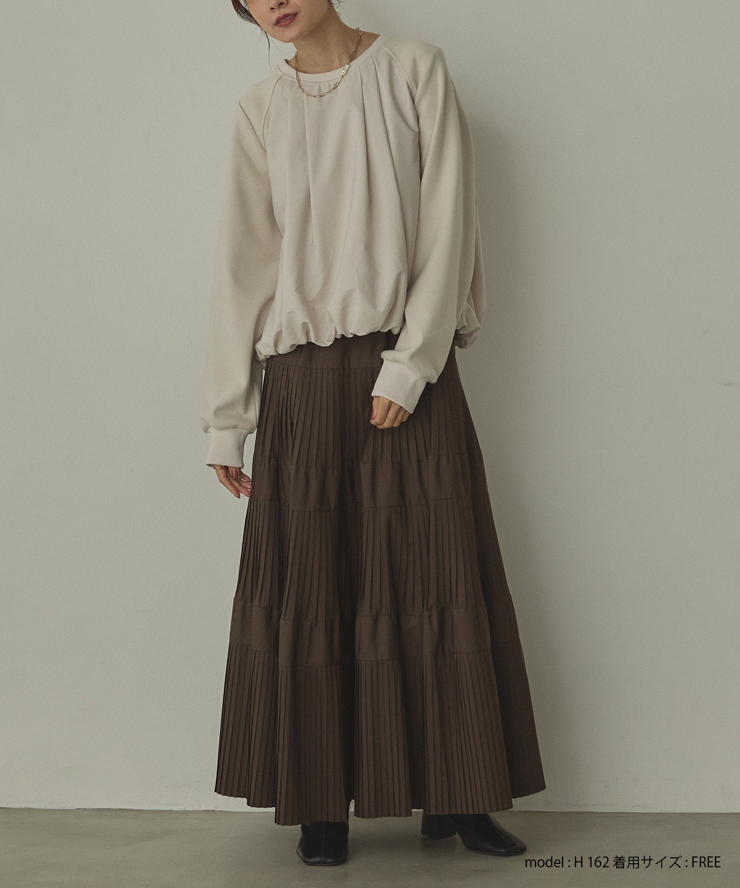 【新色追加】プリーツティアードスカート