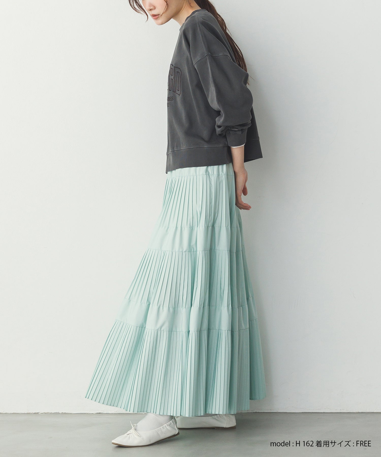 【新色追加】プリーツティアードスカート