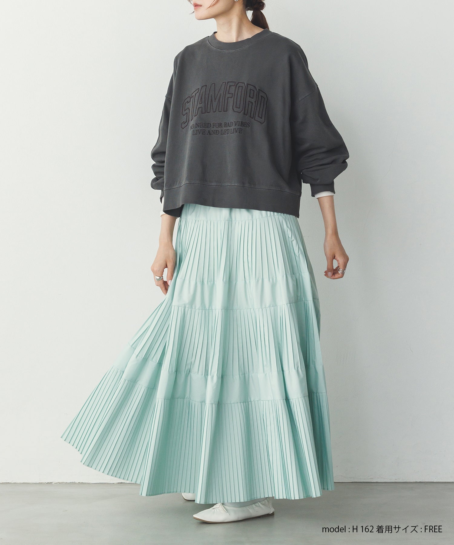 【新色追加】プリーツティアードスカート