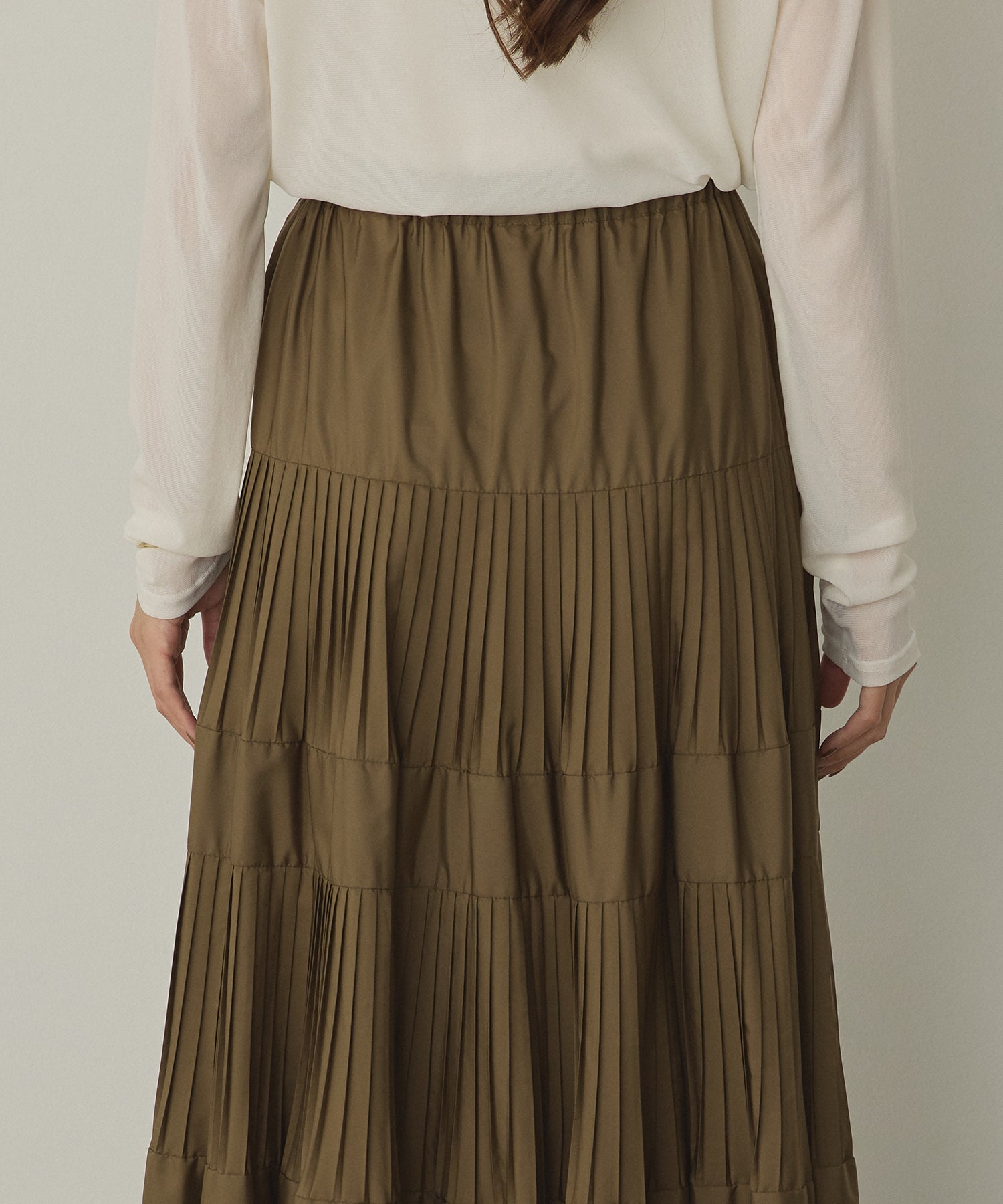 【新色追加】プリーツティアードスカート