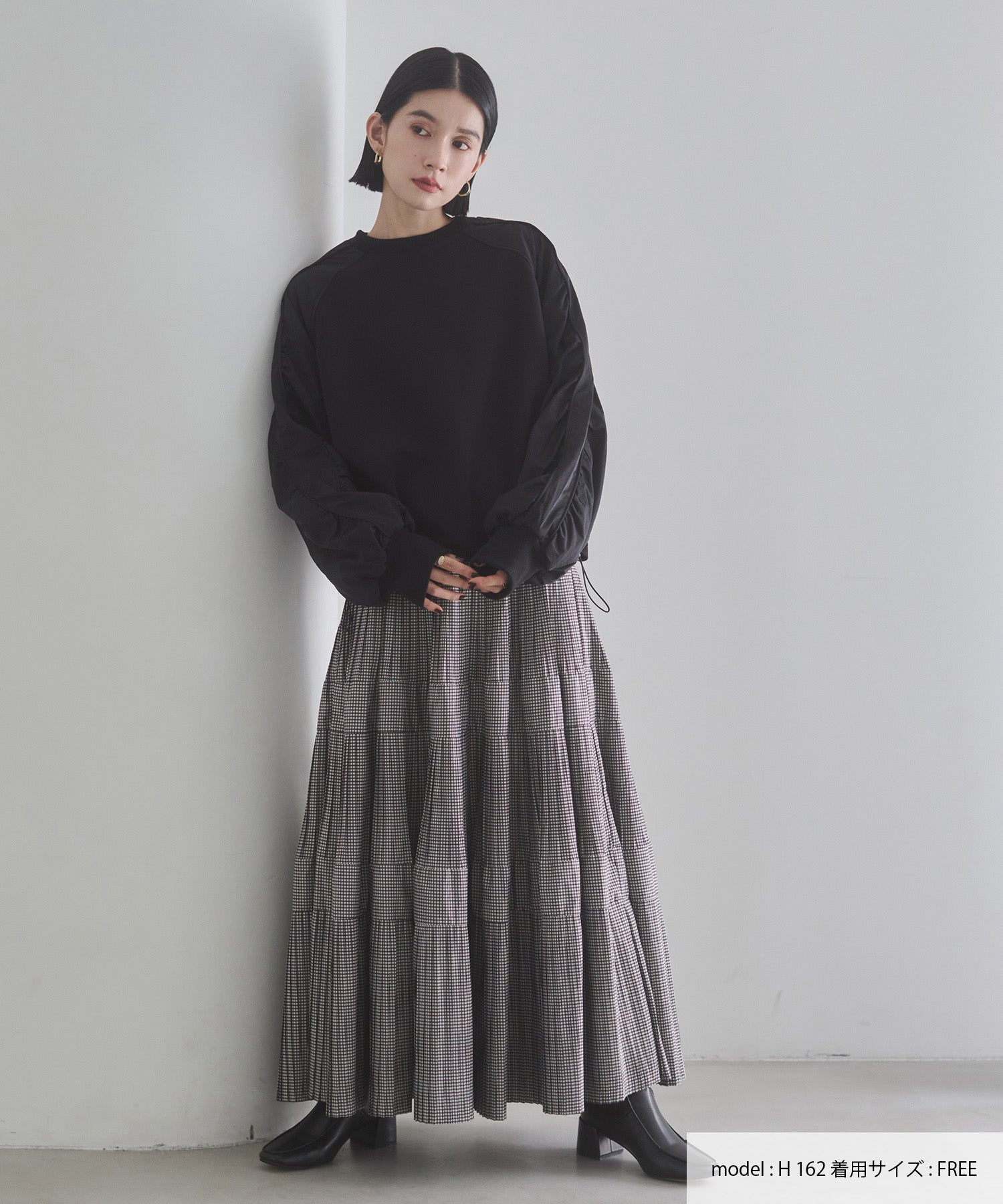 【新色追加】プリーツティアードスカート