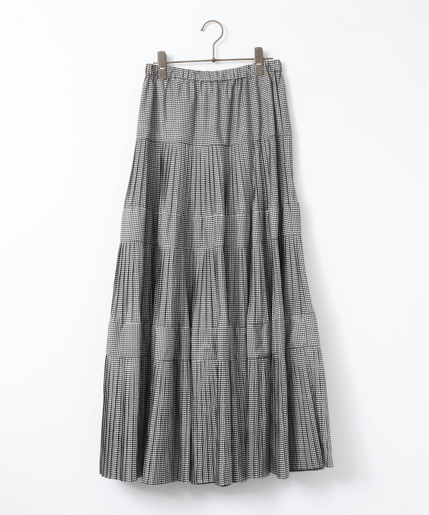 PLEATED TIERED SKIRT