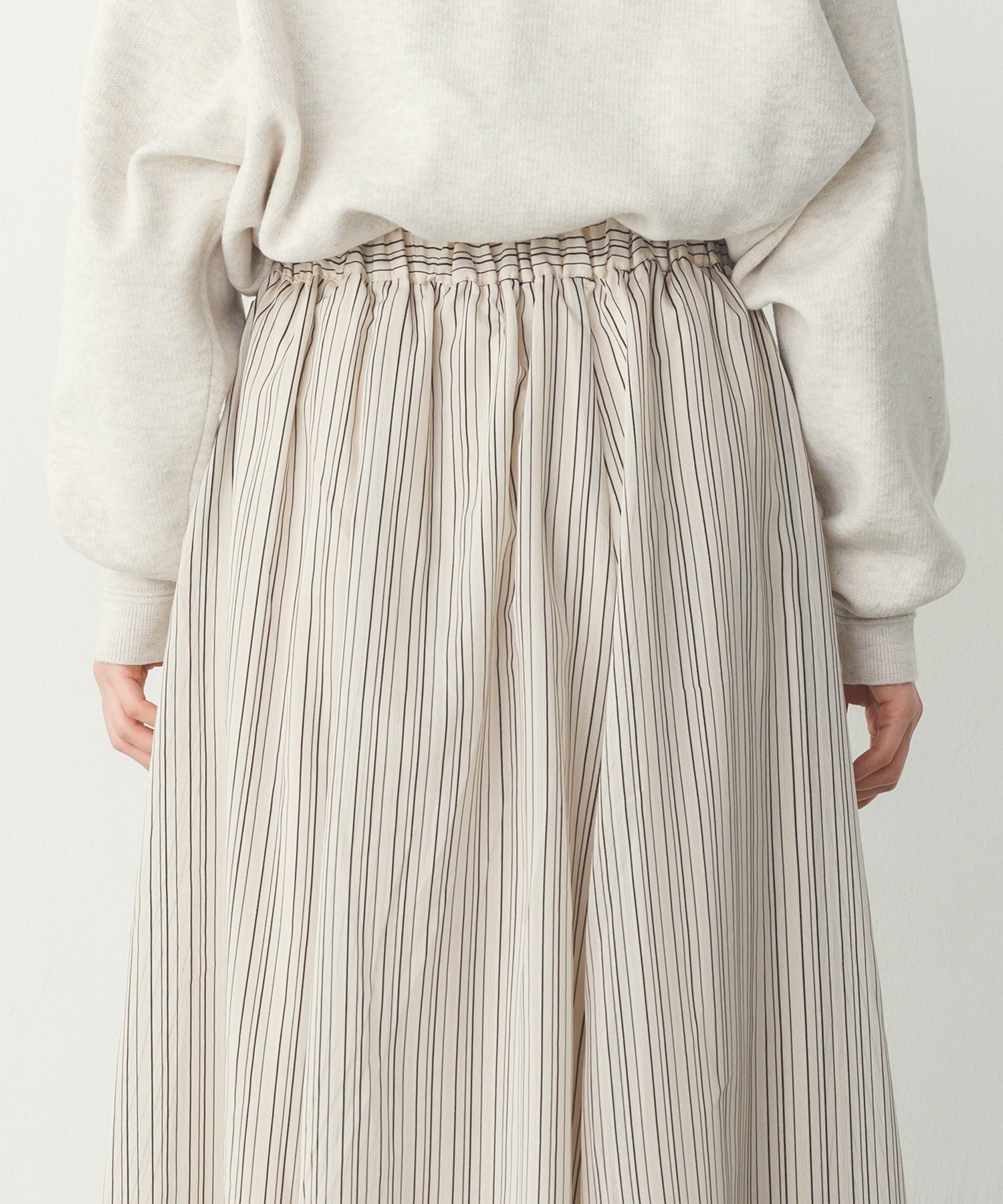 ドビーストライプ シアーフレアスカート