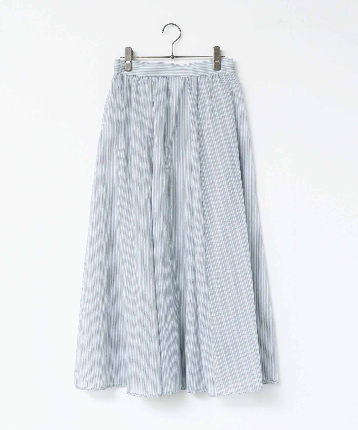 ドビーストライプ シアーフレアスカート