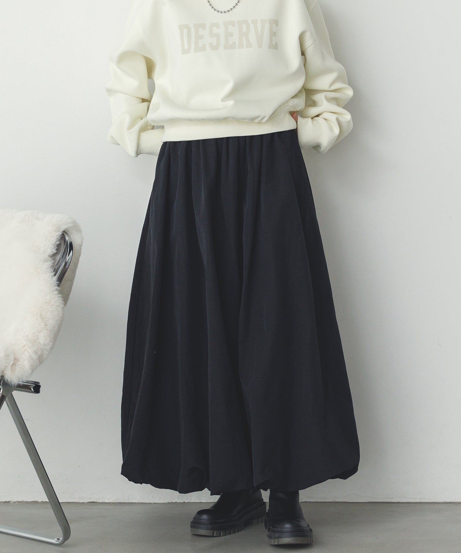 ナイロン バルーンスカート