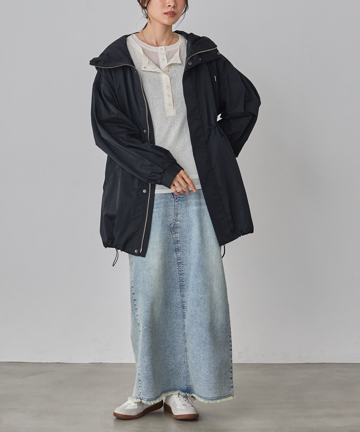 デニム ラップデザイン タイトスカート