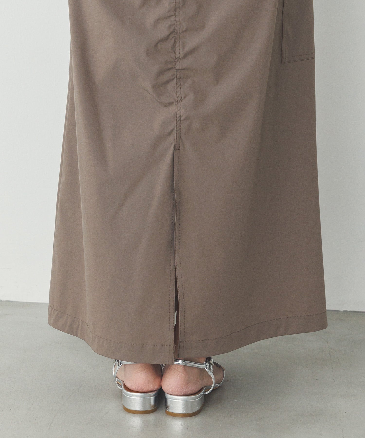 【接触冷感】シャーリング カーゴスカート