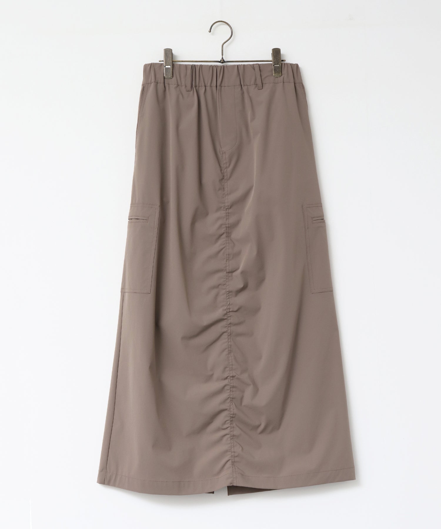 【接触冷感】シャーリング カーゴスカート