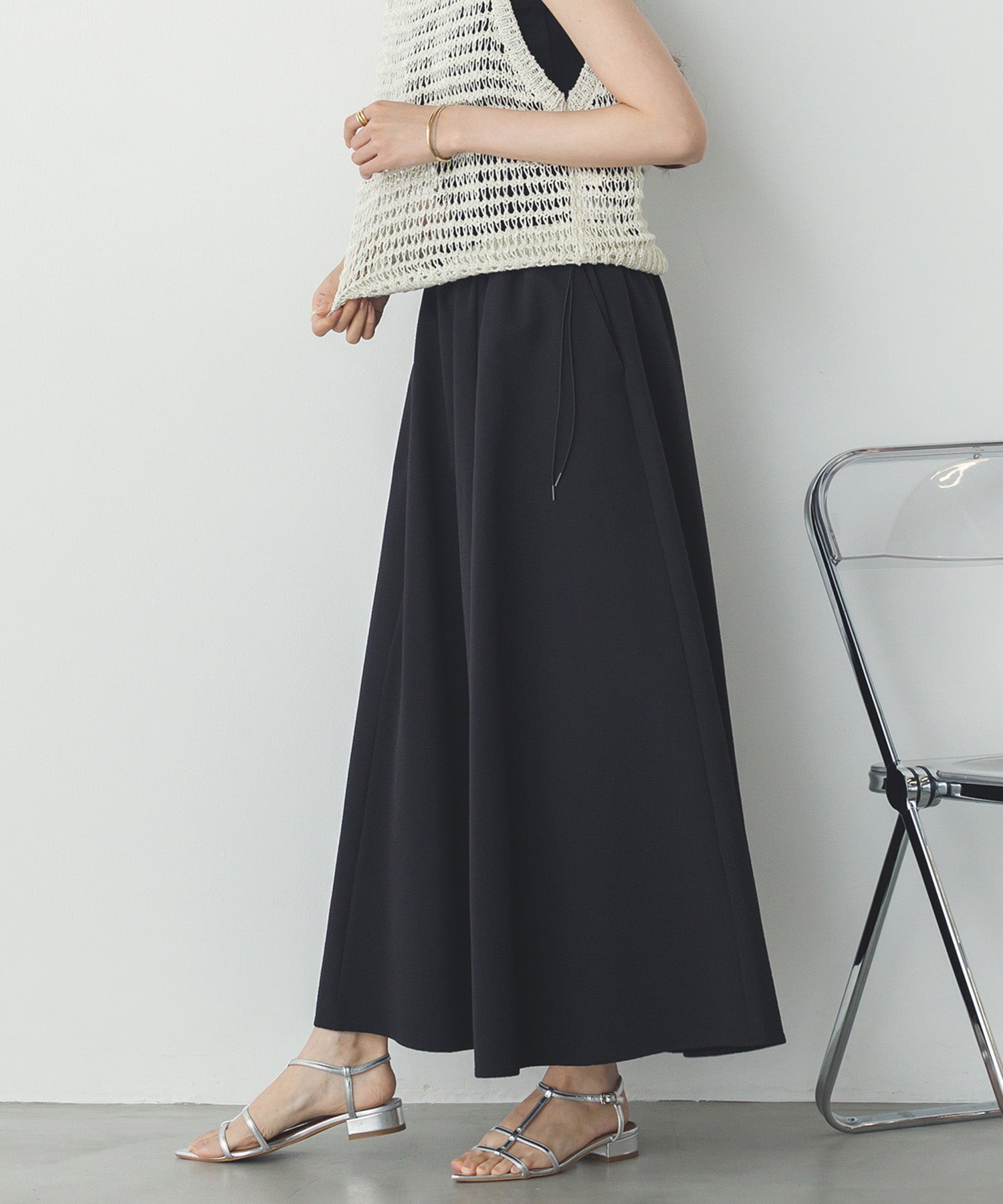 撥水 フレアスカート