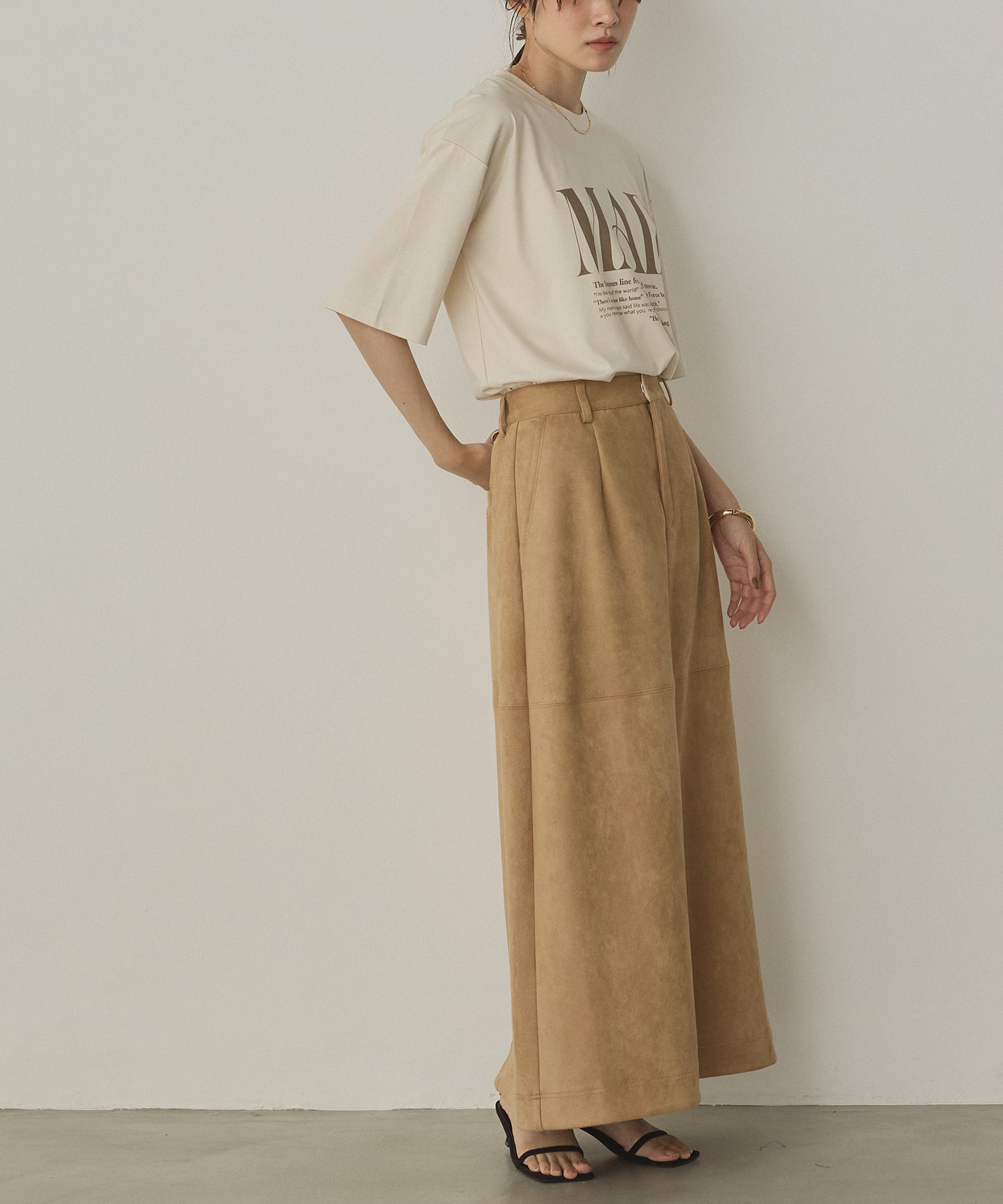 フェイクスウェード ロングスカート