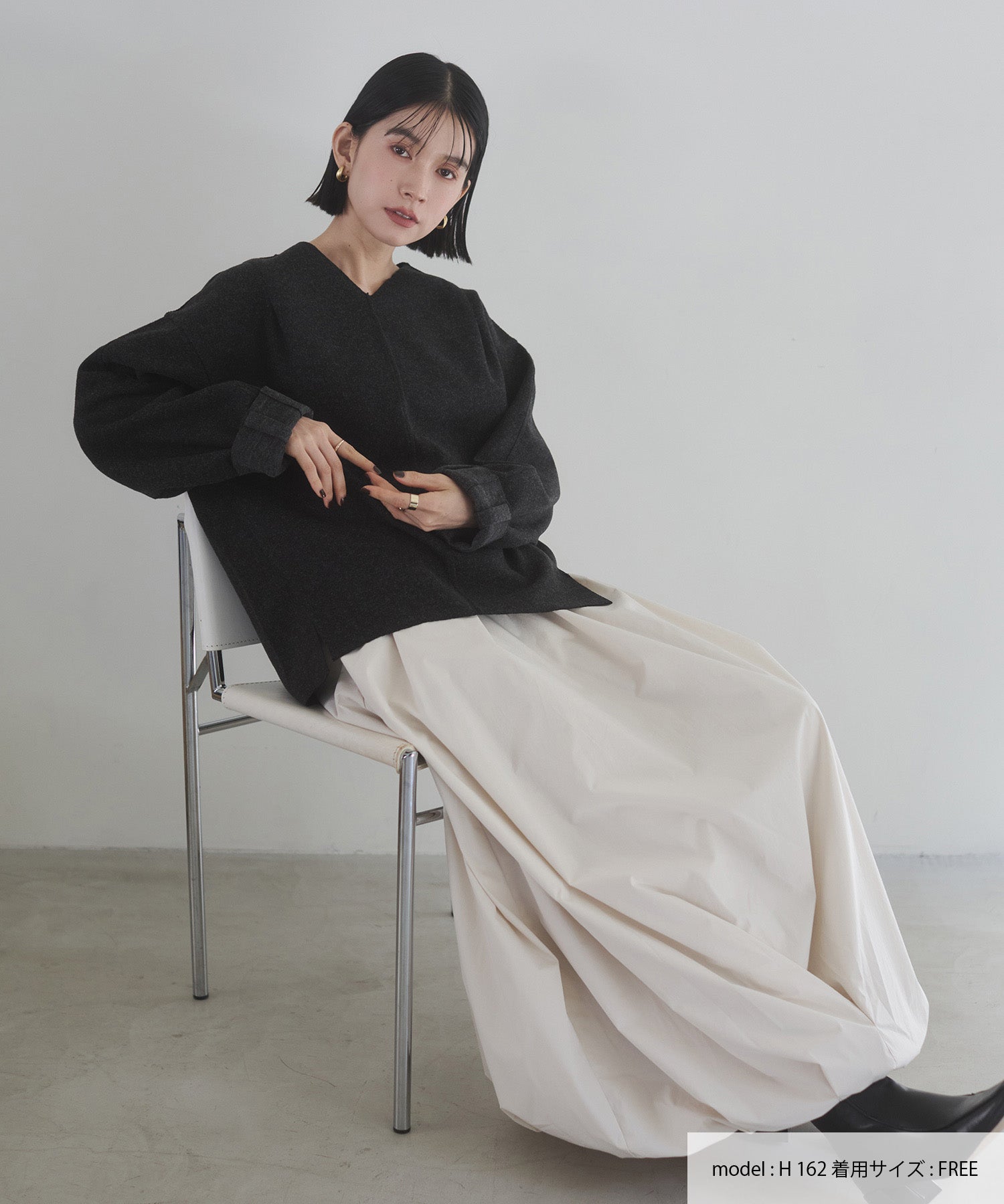 ポリエステルブロード バルーンスカート