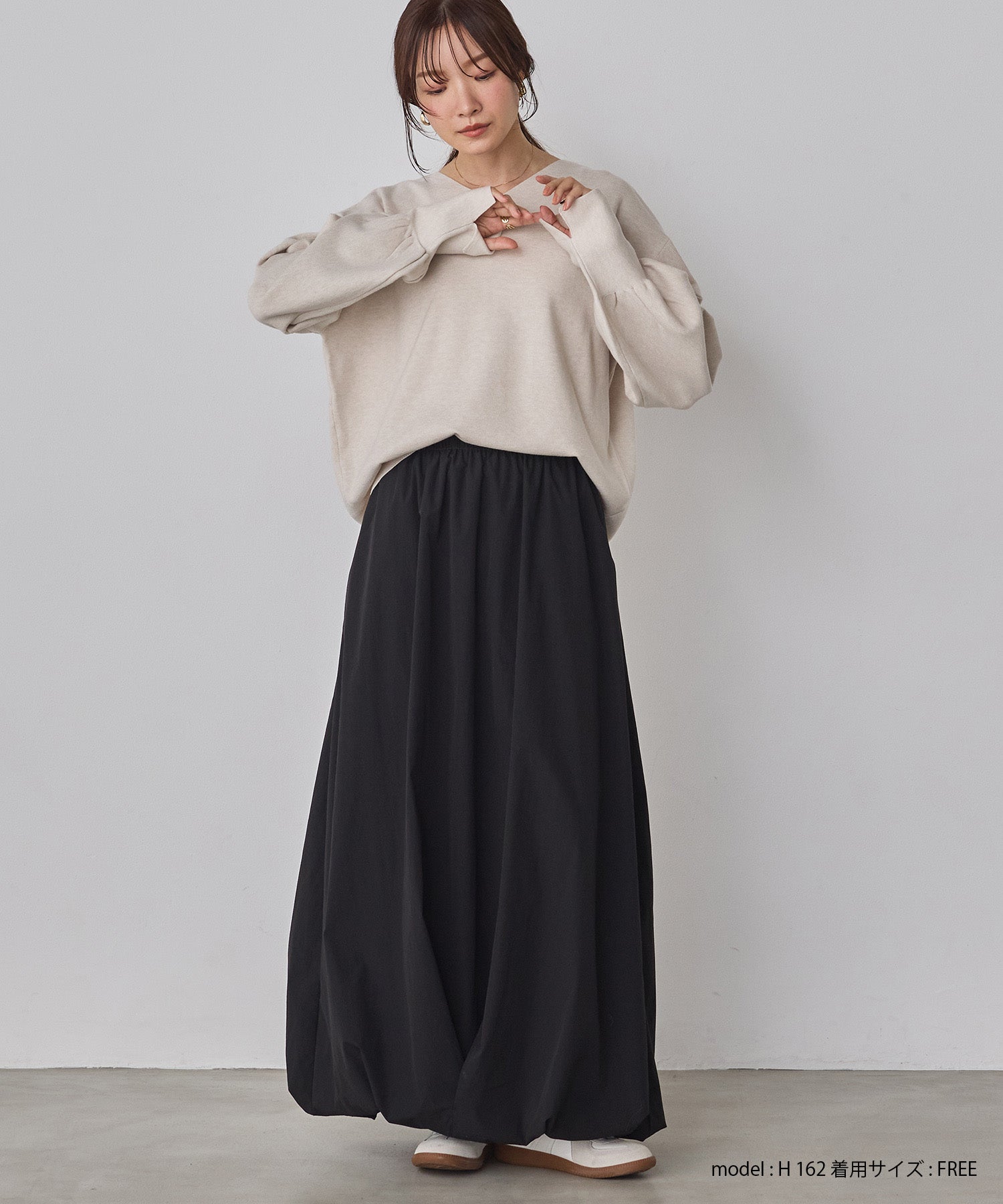 ポリエステルブロード バルーンスカート