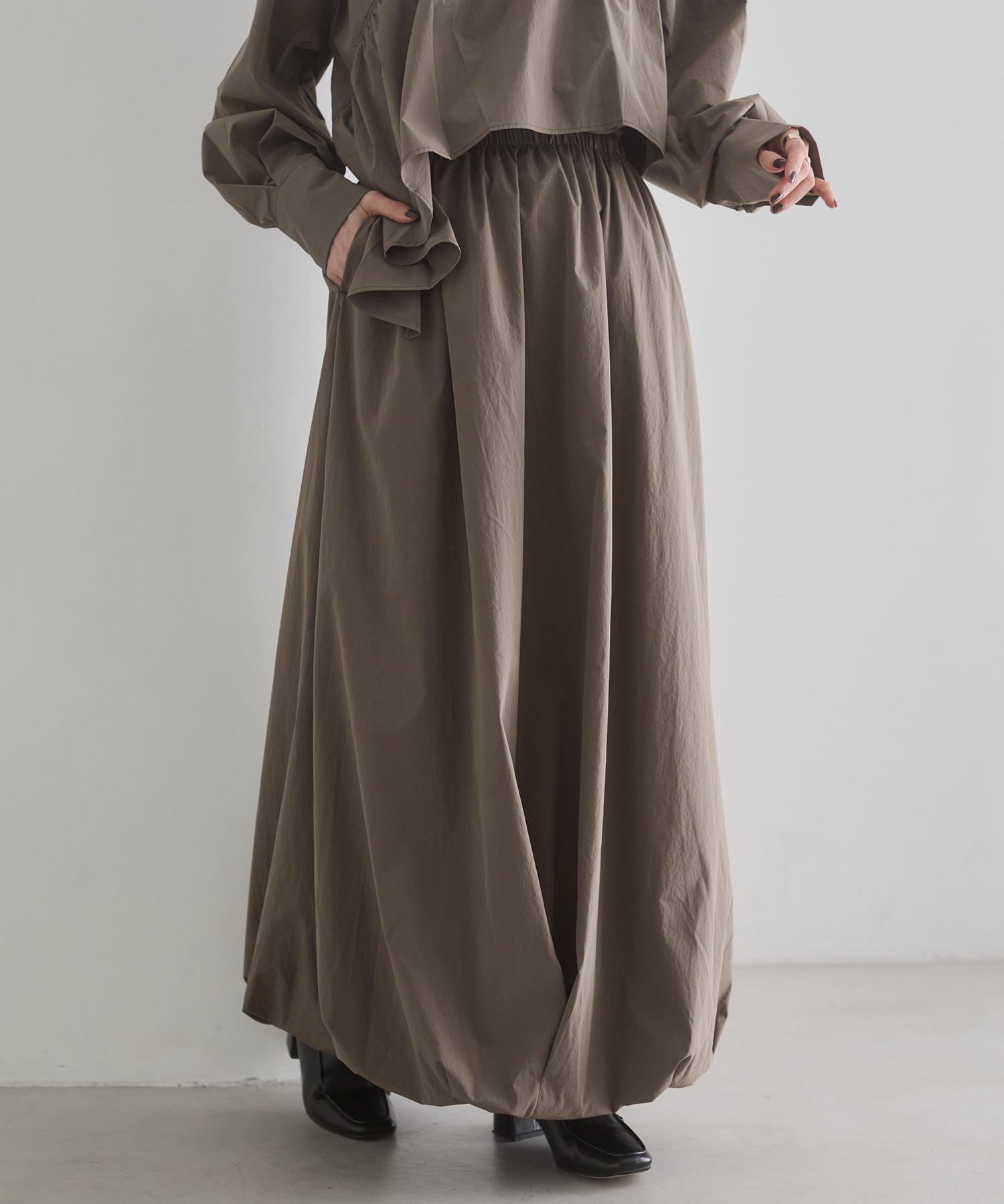 ポリエステルブロード バルーンスカート