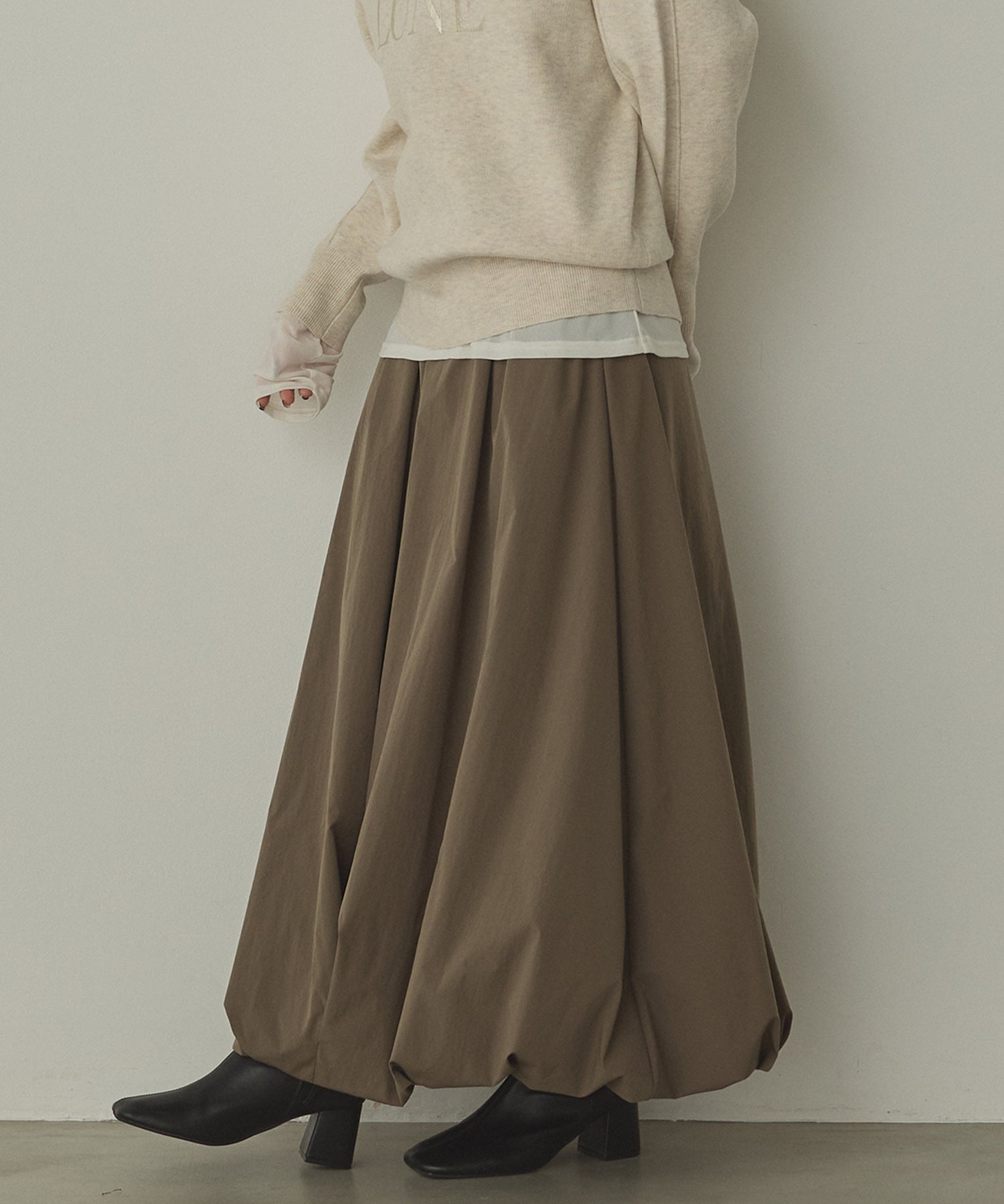 ポリエステルブロード バルーンスカート