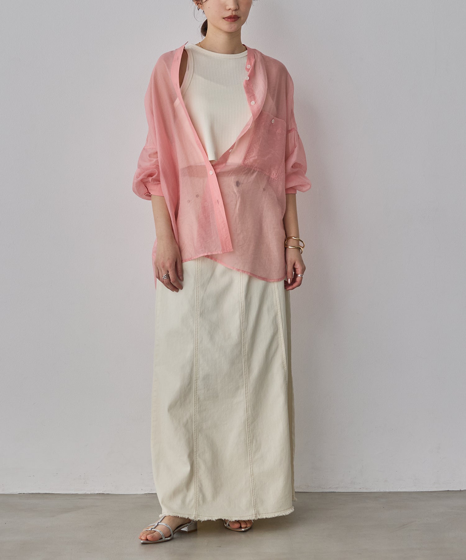 STRETCH DENIM NARROW SKIRT