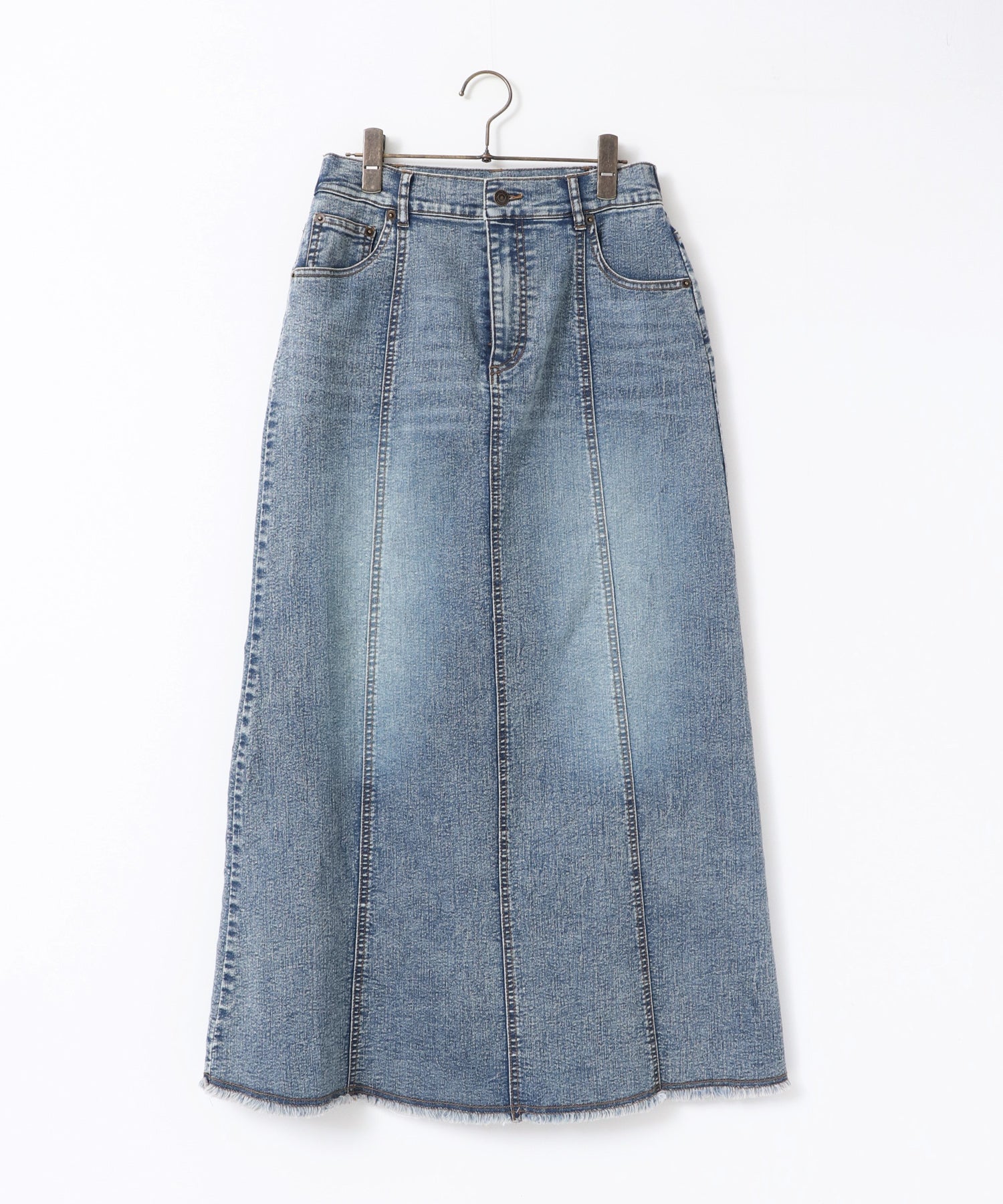 STRETCH DENIM NARROW SKIRT