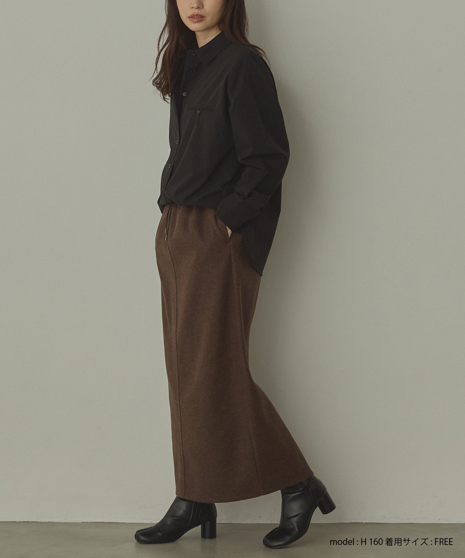 圧縮ニットソー ナロースカート