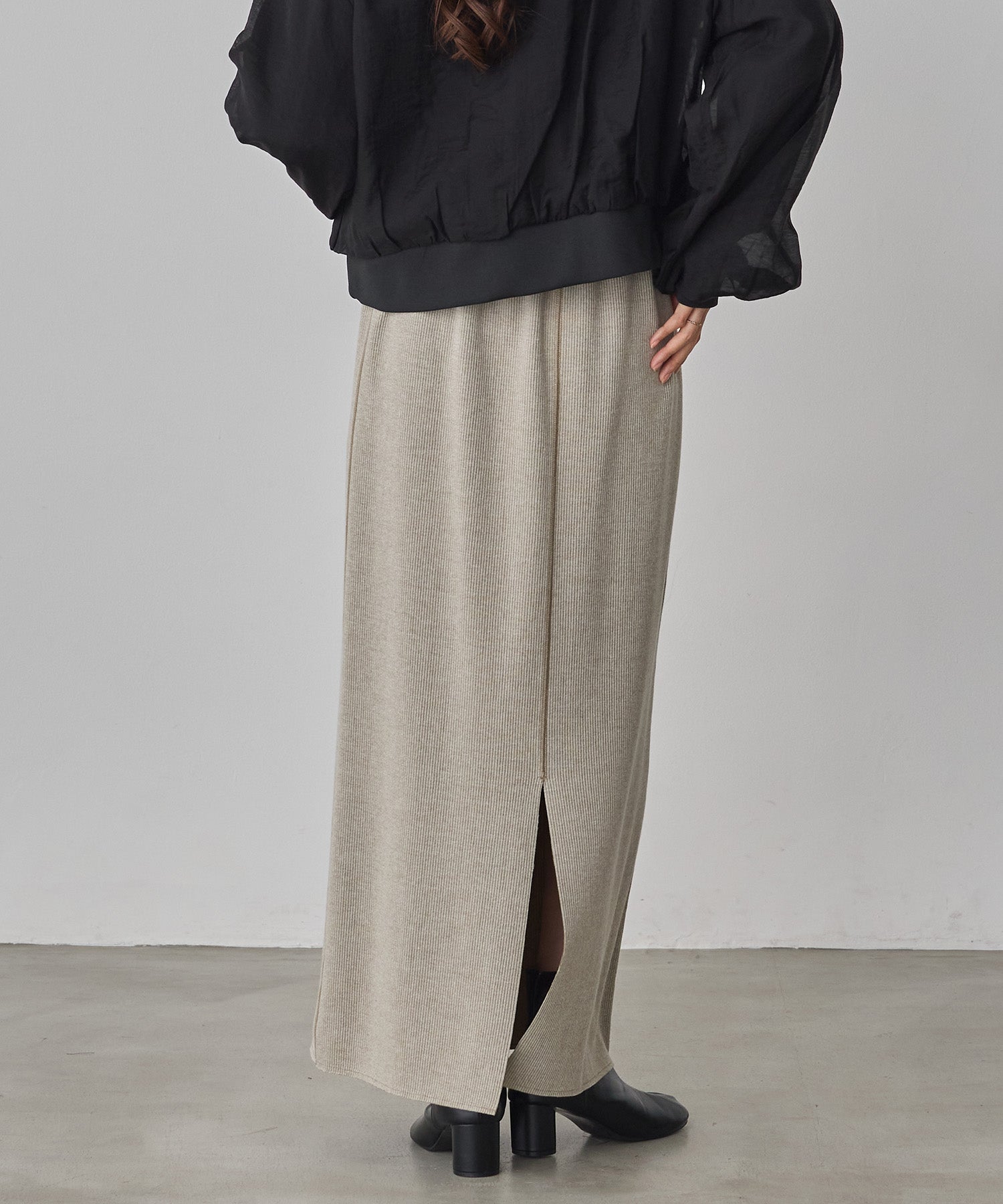 REVERSIBLE RIBBED TIGHT SKIRT