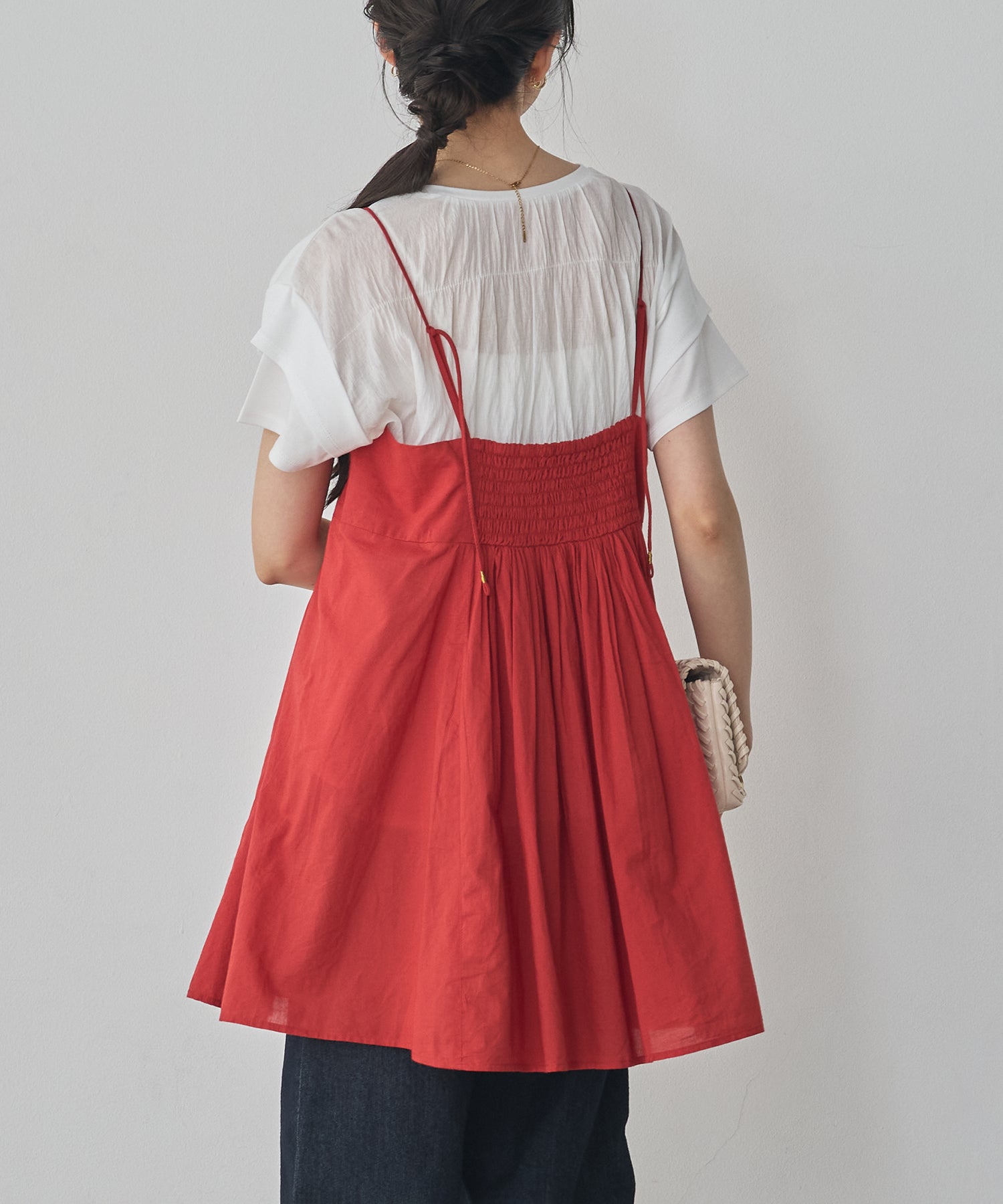 TUCKED-GATHERED OVERSIZED CAMISOLE