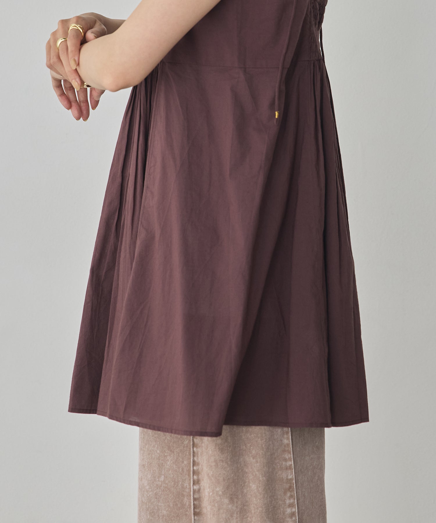 TUCKED-GATHERED OVERSIZED CAMISOLE