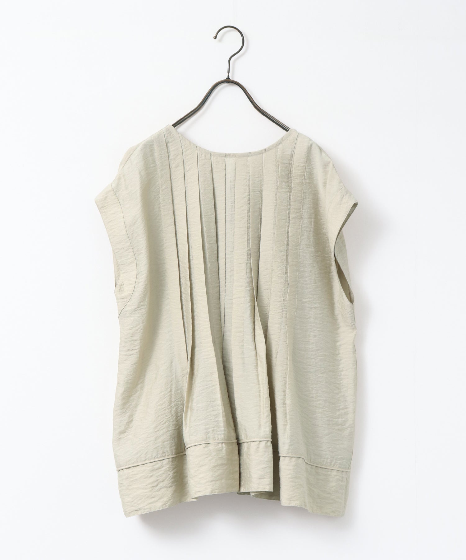 PARACHUTE FABRIC 2WAY TUCK BLOUSE