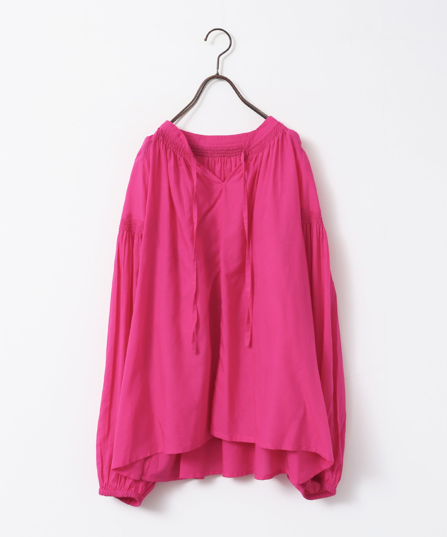 SUSHIBOYL SMOCKED GATHERED BLOUSE