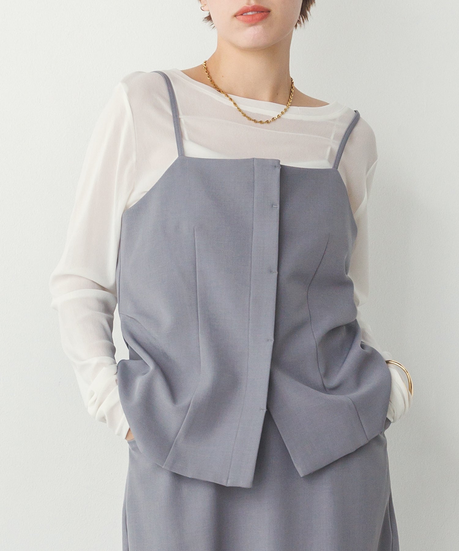 ストレッチポリツイル ビスチェ