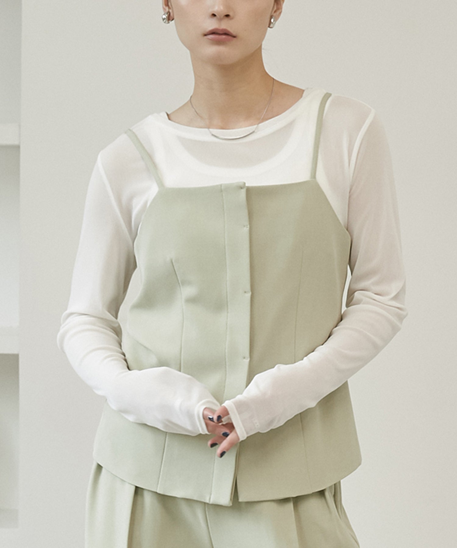 ストレッチポリツイル ビスチェ