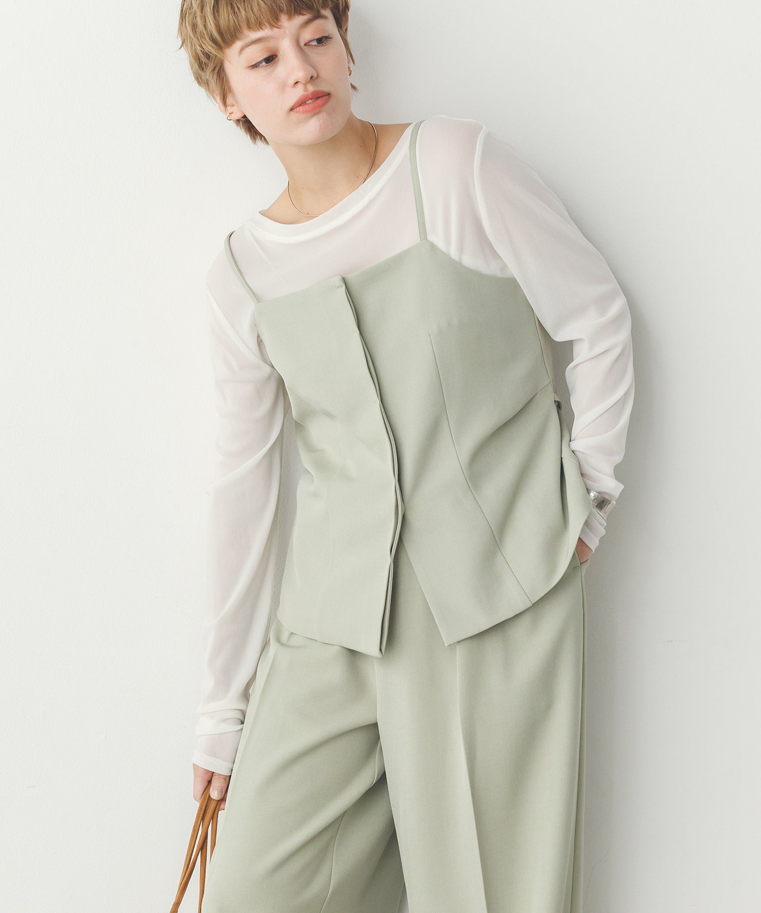 ストレッチポリツイル ビスチェ