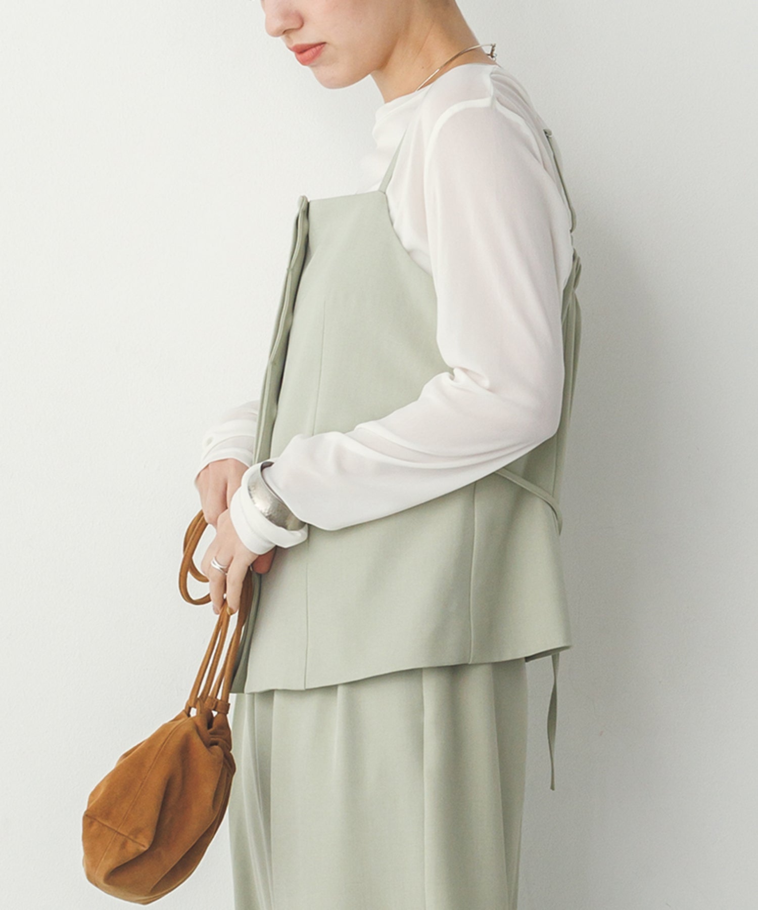 ストレッチポリツイル ビスチェ