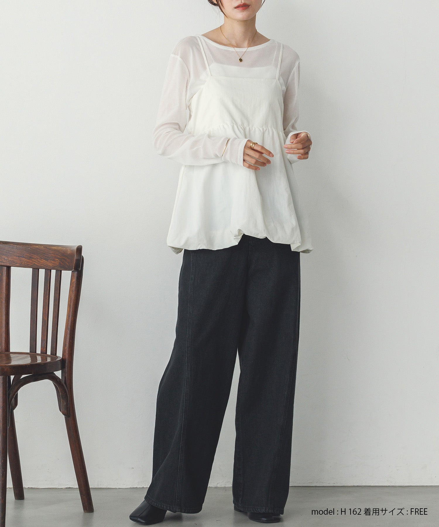 ナイロン バルーンキャミビスチェ