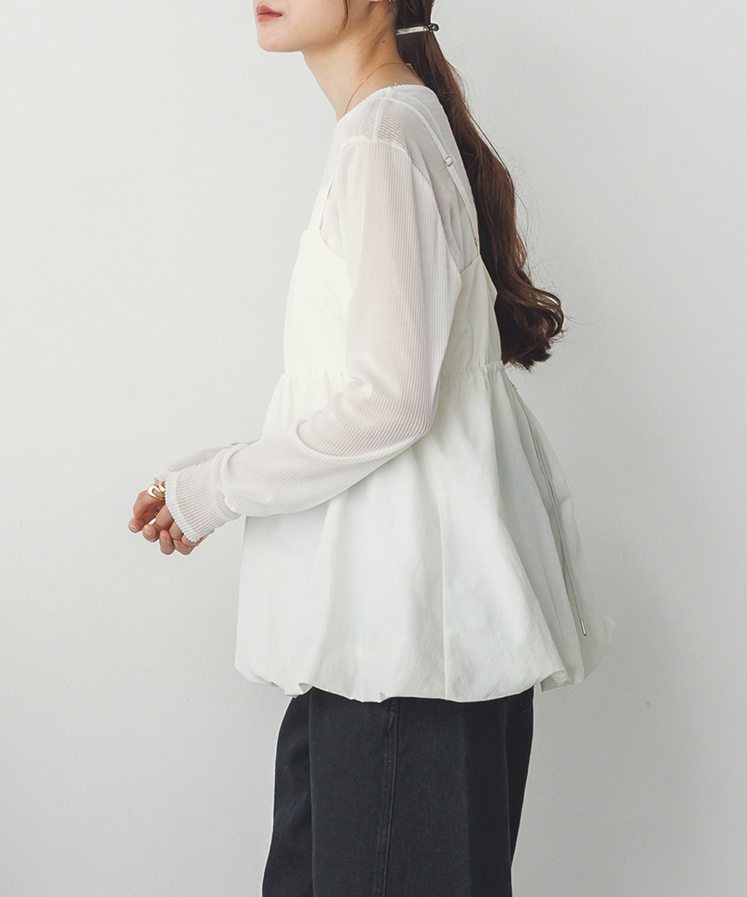 ナイロン バルーンキャミビスチェ